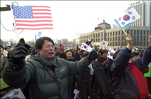 1월 19일 열린 한기총 주최 서울시청앞 제2차 나라와 민족을 위한 평화기도회. 